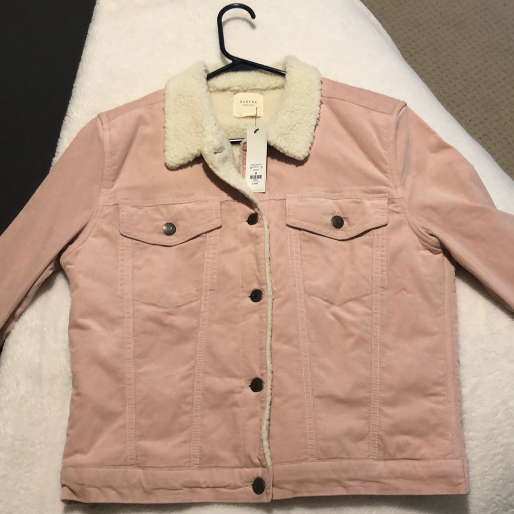 Francescas Pink Denim Jacket w Fur Lining